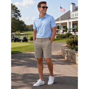 Shore Men's 28 Chateau 7.5" Casual Preppy Bowen Flat Front Chino Shorts OS29-21